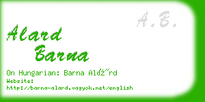 alard barna business card